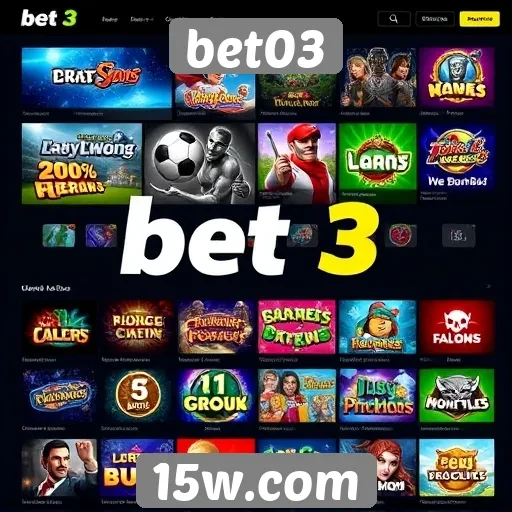 A variedade de jogos oferecidos pela bet03